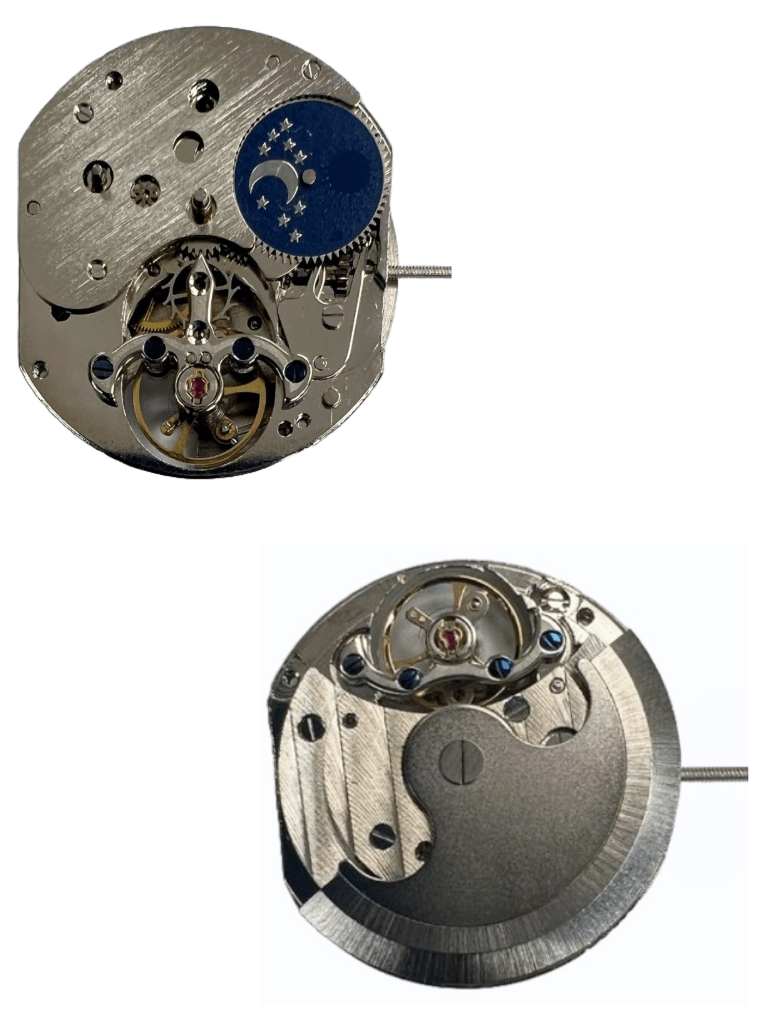 Chinese Automatic Watch Movement F8051 2H, Sun & Moon Overall Height 7.7mm - Universal Jewelers & Watch Tools Inc.