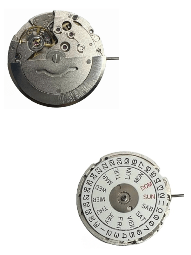 Chinese Automatic Mechanical Watch Movement DG2803 Day And Date At 3:00 Overall Height 7.7mm - Universal Jewelers & Watch Tools Inc.
