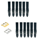12PCS Black Leather Watch Band Sizes 8MM - 24MM Padded w/Black Stitches - Universal Jewelers & Watch Tools Inc.