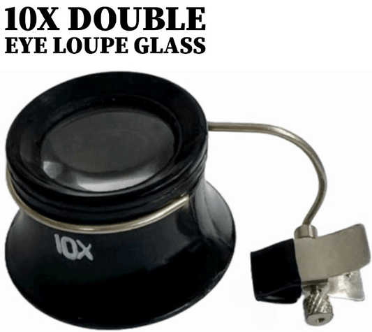 10X Double Loupe Glass Clip - On Eyeglass Magnifier, Watch Repair Tool - Universal Jewelers & Watch Tools Inc.