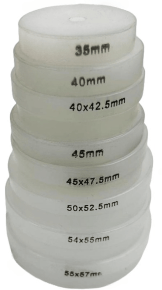8PCS Watch Tool DIES for CASE & CRYSTAL PRESS 35 - 57.5mm Nylon, Watch Repairs - Universal Jewelers & Watch Tools Inc.