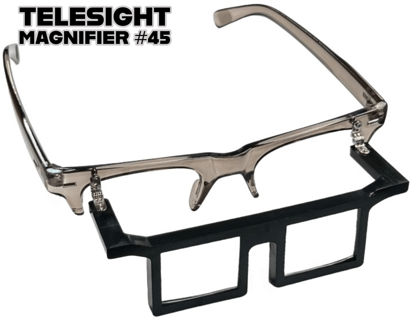 Magnifying Glasses TELESIGHT Magnifier  45 2 - 1/4X, 8" DISTANCE' Half Frame - Universal Jewelers & Watch Tools Inc.