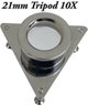 21mm Tripod Triplet Power Chrome 10X Eye Magnifier, Watch Repair Tool - Universal Jewelers & Watch Tools Inc.