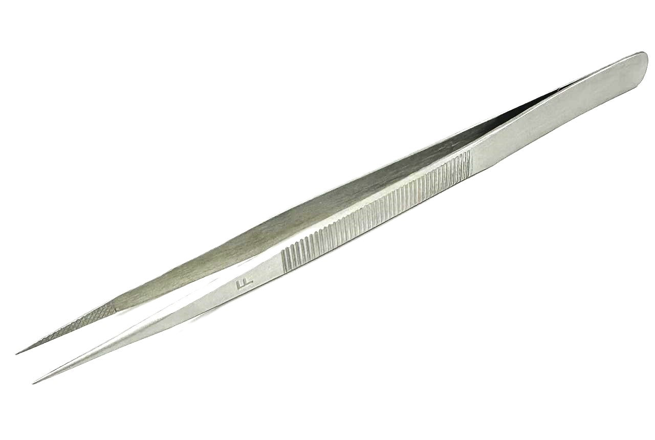 Fine Tip Stainless Steel Tweezers for Watch & Jewelry Repair – Precision Tool 6.5"