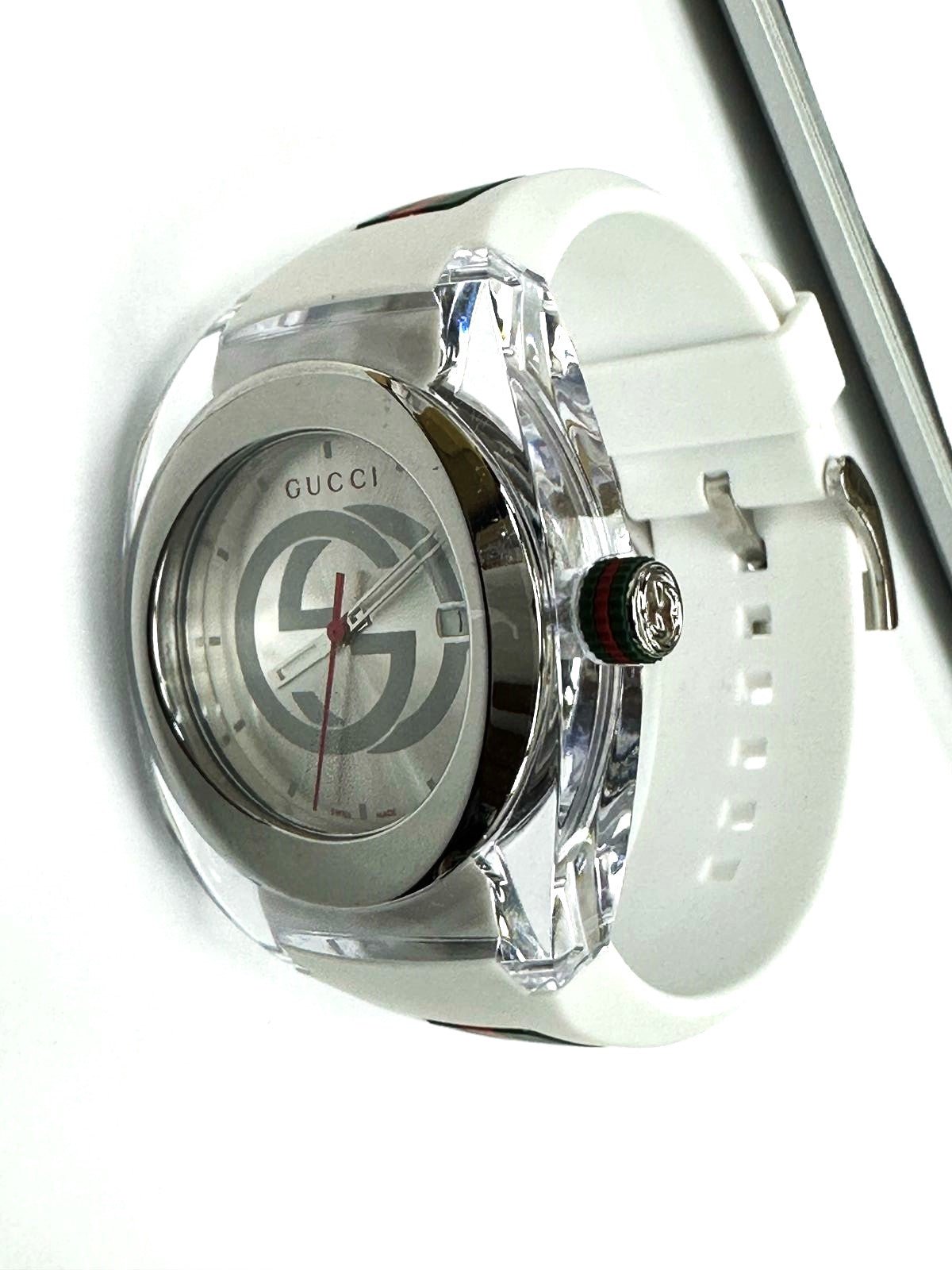 GUCCI SYNC YA137102 Men's White Dial Watch – Swiss Quartz with Original Box & Booklet - Universal Jewelers & Watch Tools Inc.