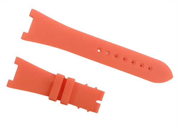 High Quality Rubber Watch Strap Orange Color fit to PATEK PHILLIPE 25x18mm - Universal Jewelers & Watch Tools Inc.