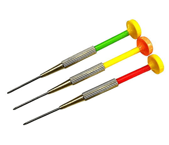 Multi - Color Phillips Watch Screwdrivers – Precision Tools with Golden Grip - Universal Jewelers & Watch Tools Inc.