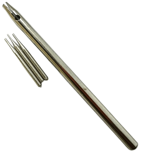 Mini Pin Vise with 3 Precision Pins for Watch & Jewelry Repair, 81.4mm - Universal Jewelers & Watch Tools Inc.