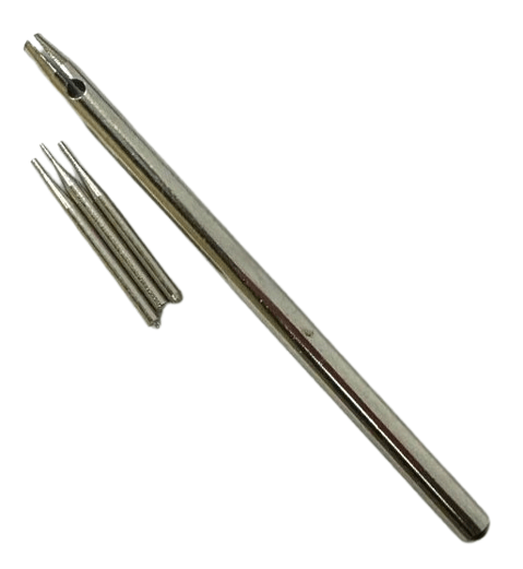 Mini Pin Vise with 3 Precision Pins for Watch & Jewelry Repair, 81.4mm - Universal Jewelers & Watch Tools Inc.