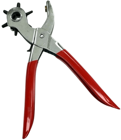 9" Heavy Duty Leather Hole Punch Pliers Tool w/ 6 Sizes & Brass Anvil - Universal Jewelers & Watch Tools Inc.
