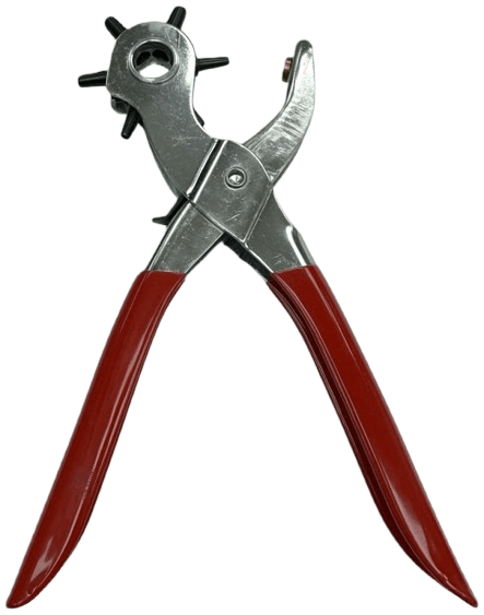 9" Heavy Duty Leather Hole Punch Pliers Tool w/ 6 Sizes & Brass Anvil - Universal Jewelers & Watch Tools Inc.
