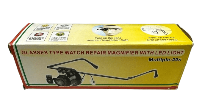 LED Glasses Magnifier 20X Watch Repair Tool with Flip Lens Light Eyewear Loupe - Universal Jewelers & Watch Tools Inc.