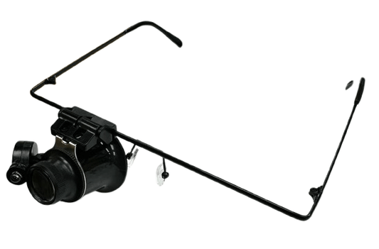 LED Glasses Magnifier 20X Watch Repair Tool with Flip Lens Light Eyewear Loupe - Universal Jewelers & Watch Tools Inc.