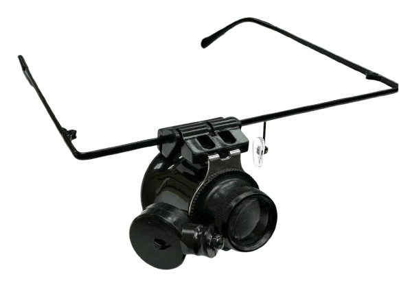 LED Glasses Magnifier 20X Watch Repair Tool with Flip Lens Light Eyewear Loupe - Universal Jewelers & Watch Tools Inc.