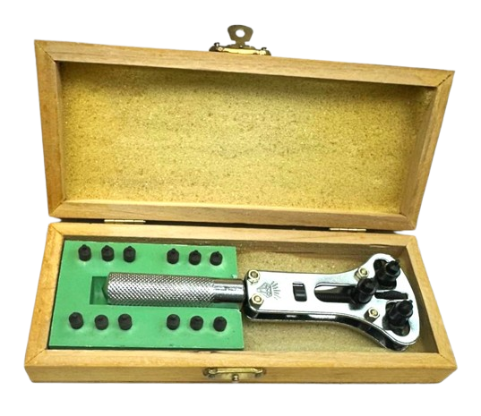 Waterproof Jaxa Wrench Watch Case Opener Tool with Wooden Box