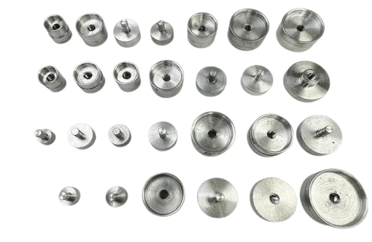 Different Shape 27PCS Watch Tool DIES for CASE & CRYSTAL PRESS 18 - 50mm Aluminium - Universal Jewelers & Watch Tools Inc.