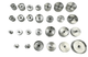 Different Shape 27PCS Watch Tool DIES for CASE & CRYSTAL PRESS 18 - 50mm Aluminium - Universal Jewelers & Watch Tools Inc.