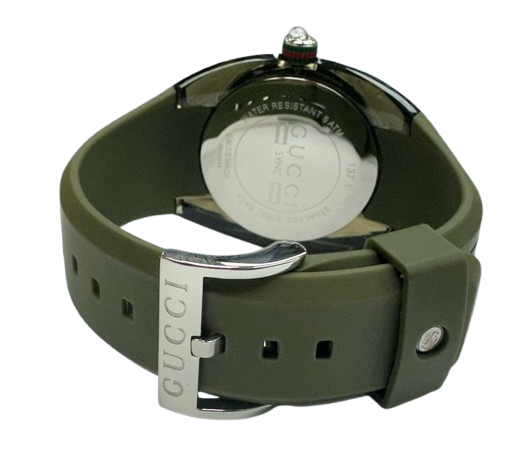 GUCCI SYNC YA137111 Men's Watch – Green Army Dial, Quartz, Box & Booklet Included