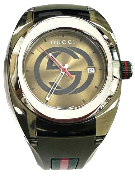 GUCCI SYNC YA137111 Men's Watch – Green Army Dial, Quartz, Box & Booklet Included
