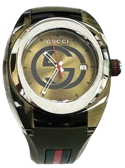 GUCCI SYNC YA137111 Men's Watch – Green Army Dial, Quartz, Box & Booklet Included