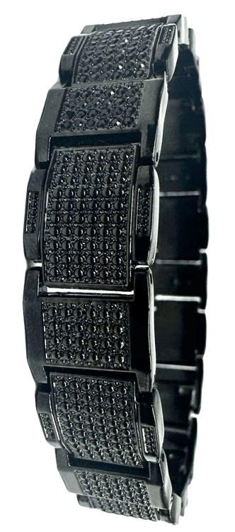 Elgin FG160044ST Men's Gunmetal Analog Watch & Bracelet Gift Set – Pave Style - Universal Jewelers & Watch Tools Inc.