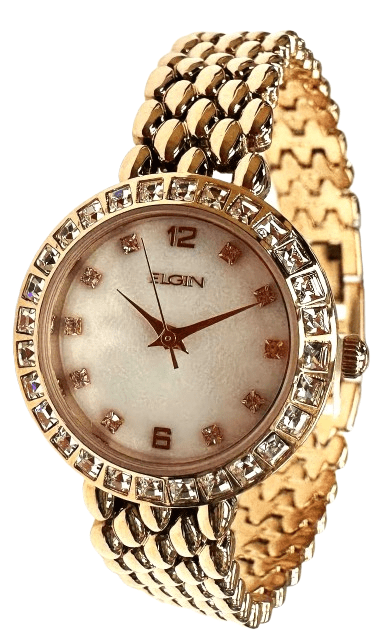 Elgin EG17009RG Ladies Rose Gold Watch with Crystal Bezel – Elegant Analog Timepiece - Universal Jewelers & Watch Tools Inc.