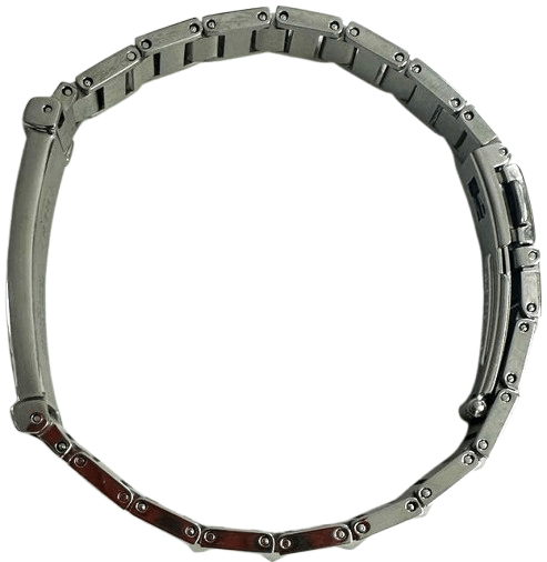 Elegant Silver - Tone Crystal Pave Bracelet with Buckle Clasp – 93.6mm Diameter - Universal Jewelers & Watch Tools Inc.