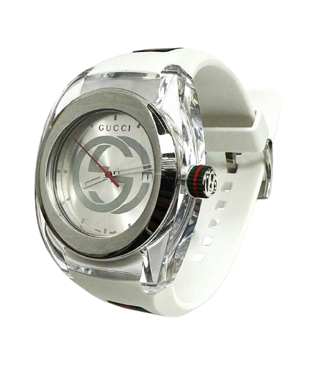 GUCCI SYNC YA137102 Men's White Dial Watch – Swiss Quartz with Original Box & Booklet