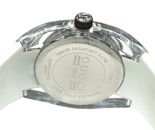 GUCCI SYNC YA137102 Men's White Dial Watch – Swiss Quartz with Original Box & Booklet - Universal Jewelers & Watch Tools Inc.