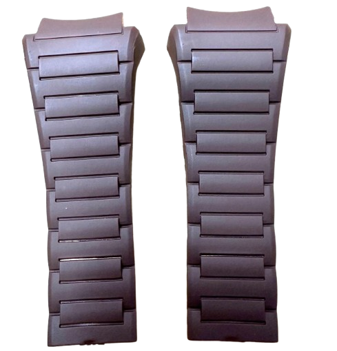 Brown Custom Rubber Watch Band for Porsche Design P6620 – 23mm Strap