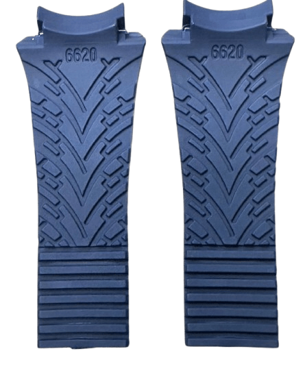 Blue Custom Rubber Watch Band for Porsche Design P6620 - Universal Jewelers & Watch Tools Inc.