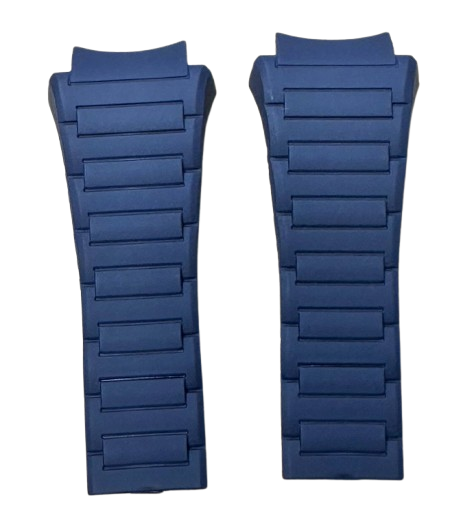 Blue Custom Rubber Watch Band for Porsche Design P6620