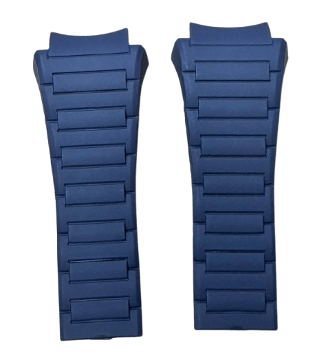 Blue Custom Rubber Watch Band for Porsche Design P6620 - Universal Jewelers & Watch Tools Inc.