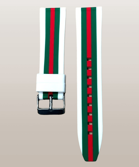 White 22mm Rubber Watch Band Strap for Gucci Watch – Replacement Sport Strap - Universal Jewelers & Watch Tools Inc.