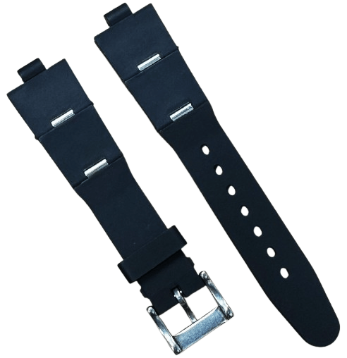 Flexible 21mm Rubber Watch Strap – Compatible Replacement Band for BVLGARI Diagono | Dual - Pin Curved Connector Design - Universal Jewelers & Watch Tools Inc.