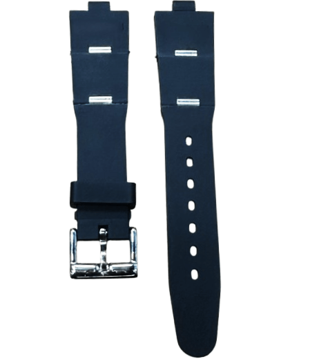 Flexible 21mm Rubber Watch Strap – Compatible Replacement Band for BVLGARI Diagono | Dual - Pin Curved Connector Design - Universal Jewelers & Watch Tools Inc.
