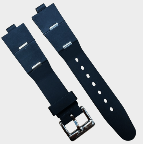 Flexible 21mm Rubber Watch Strap – Compatible Replacement Band for BVLGARI Diagono | Dual - Pin Curved Connector Design - Universal Jewelers & Watch Tools Inc.