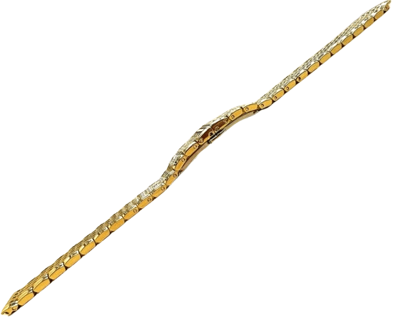Stainless Steel Gold - Plated Watch Strap – 13mm Replacement Band Compatible with Longines Watches - Universal Jewelers & Watch Tools Inc.