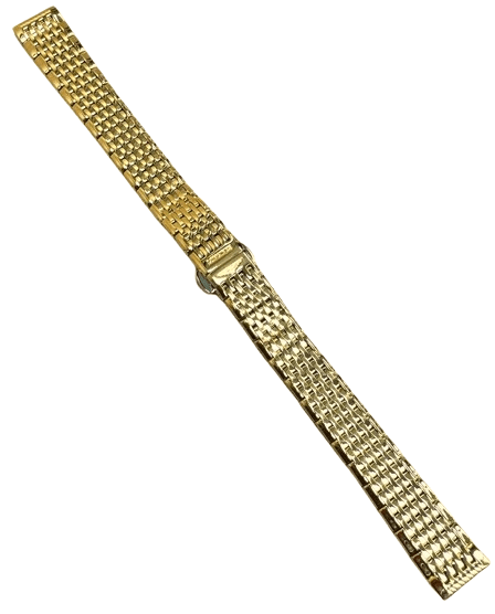 Stainless Steel Gold - Plated Watch Strap – 13mm Replacement Band Compatible with Longines Watches - Universal Jewelers & Watch Tools Inc.
