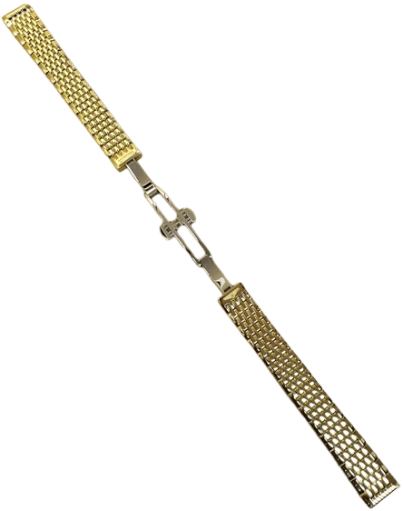 Stainless Steel Gold - Plated Watch Strap – 13mm Replacement Band Compatible with Longines Watches - Universal Jewelers & Watch Tools Inc.