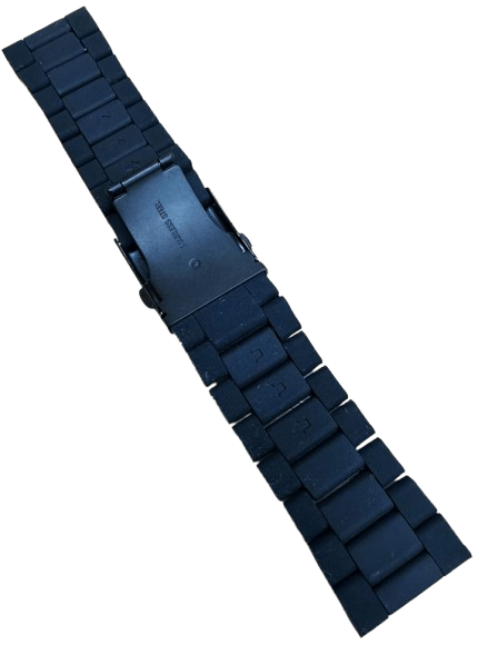 28mm Black Silicone Watch Strap with Stainless Steel Links – Compatible Replacement Band for Diesel DZ7396, DZ7370, DZ4289 - Universal Jewelers & Watch Tools Inc.