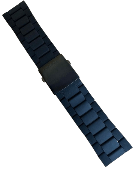 28mm Black Silicone Watch Strap with Stainless Steel Links – Compatible Replacement Band for Diesel DZ7396, DZ7370, DZ4289 - Universal Jewelers & Watch Tools Inc.