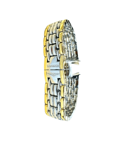 Two - Tone Stainless Steel Watch Strap – 13mm Gold & Silver Replacement Band Compatible with Longines Watches - Universal Jewelers & Watch Tools Inc.