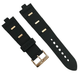 Flexible 24mm Rubber Watch Strap – Rose Gold Pin Replacement Band for BVLGARI Diagono | Dual - Pin Curved Connector Design - Universal Jewelers & Watch Tools Inc.