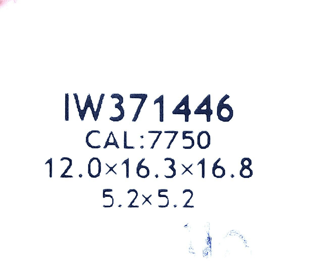 Watch Hands For IWC Black and White IW371446 Fits to Caliber 7750 - Universal Jewelers & Watch Tools Inc.