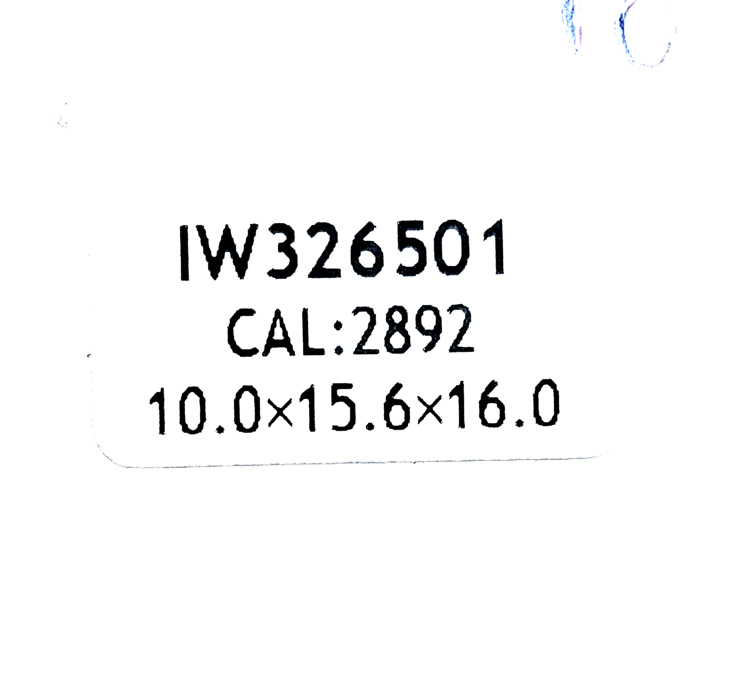 Watch Hands For IWC Black and White IW326501 Fits to Caliber 2892,2836,2824 - Universal Jewelers & Watch Tools Inc.