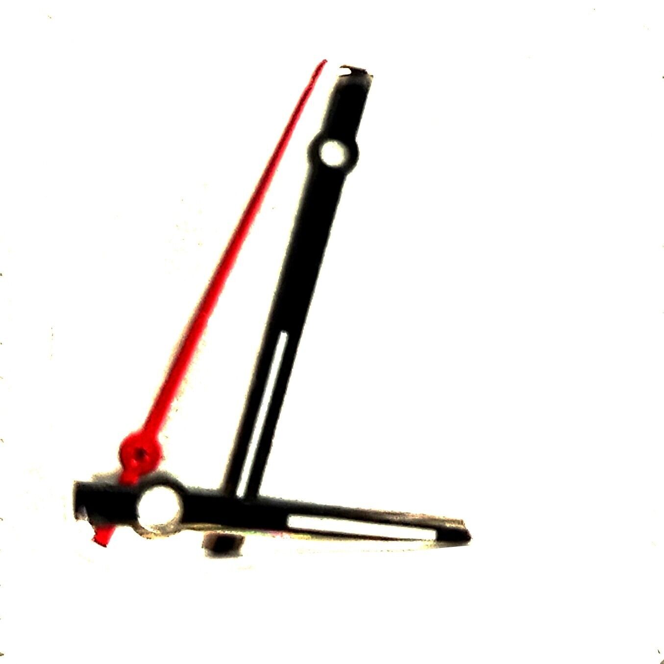 Watch Hands Black and Red Silver - Tone Fits to Caliber 2834,2836,2824 and 2892 - Universal Jewelers & Watch Tools Inc.