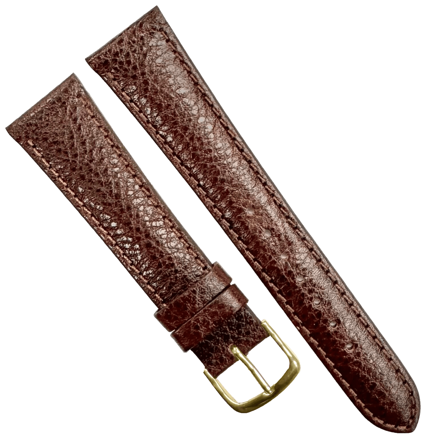 New lot of 6 Watch Bands Brown 20x16MM Genuine Leather - Universal Jewelers & Watch Tools Inc.