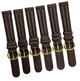 16MM D.Brown Genuine Leather Grain Watch Band, Stitches (lot of 6 bands) - Universal Jewelers & Watch Tools Inc.