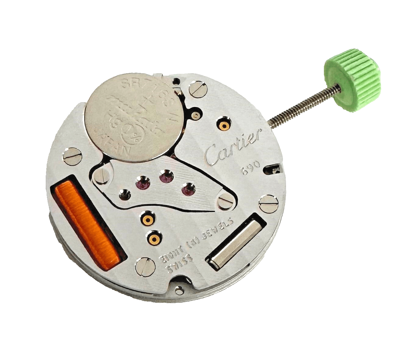 Cartier Watch Quartz Movement 690, Two hands. Genuine - Universal Jewelers & Watch Tools Inc.